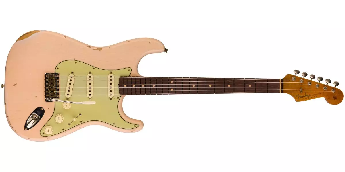 Strat Relic 63 en srie limite (fini Super Faded Aged Shell Pink)